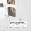 Ver imagem 7 de Guarda-Roupa Bebê 4 Portas 3 Gavetas com Janelas e Pés Mimo 100% MDF Espresso Móveis Branco