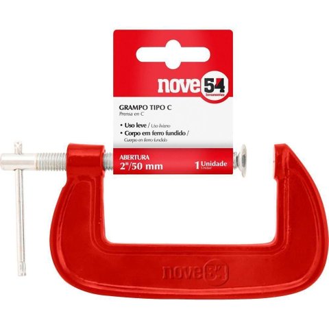 Grampo Tipo C 3" Ferro Fundido Leve - Nove54