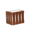 Arandela Madeira Ripada Quadrada 16,5 Cm - Lâmpada E27 - 2 Luzes Cor:málaga - 1