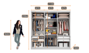 Ver imagem 3 de Guarda Roupa Casal 6 Portas 4 Gavetas - Messina-branco - Móveis Novo Horizonte