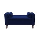 Ver imagem 1 de Recamier Baú Félix 120cm Suede Azul Marinho - Dominic Decor Felix