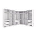 Ver imagem 2 de Closet Casal Modulado Adpat em L 14 Gavetas 5 Peças 342cm x 263cm Branco - Kappesberg
