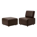 Ver imagem 1 de Poltrona Modular e Puff Block Pes Madeira Courino Tcs 721 Moll