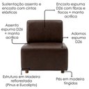 Ver imagem 6 de Poltrona Modular e Puff Block Pes Madeira Courino Tcs 721 Moll