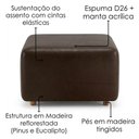 Ver imagem 7 de Poltrona Modular e Puff Block Pes Madeira Courino Tcs 721 Moll