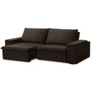 Ver imagem 1 de Sofá 3 Lugares Retrátil Reclinável para Sala 225cm Malfati F04 Veludo Marrom Escuro - Lyam Decor
