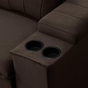Ver imagem 5 de Sofá 3 Lugares Retrátil Reclinável para Sala 225cm Malfati F04 Veludo Marrom Escuro - Lyam Decor