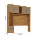 Ver imagem 3 de Guarda Roupa Smart Aereo Quarto 217 cm 4 Portas 2 Gavetas