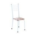 Ver imagem 7 de Conjunto de Mesa Tubular 70cm x 70cm Tampo em MDF com 4 Cadeiras Dany Branco/Botanic Bege