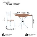 Ver imagem 4 de Conjunto de Mesa Tubular 70cm x 70cm Tampo em MDF com 4 Cadeiras Dany Branco/Botanic Bege