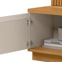 Ver imagem 4 de Módulo Lateral Complementar Ripado com Led 1 Porta 3 Prateleiras Paulina Tauari/off White Fosco