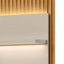 Ver imagem 5 de Módulo Lateral Complementar Ripado com Led 1 Porta 3 Prateleiras Paulina Tauari/off White Fosco