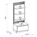 Ver imagem 7 de Módulo Lateral Complementar Ripado com Led 1 Porta 3 Prateleiras Paulina Tauari/off White Fosco