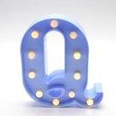 Ver imagem 1 de Luminária Led Letra Q - Azul