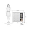 Cômoda Infantil 95cm 1 Porta com Janela e 4 Gavetas Mimo 100% MDF Espresso Móveis - 4