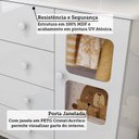 Ver imagem 7 de Cômoda Bebê 1 Porta com Janela e 4 Gavetas Mimo 100% MDF Espresso Móveis Branco Brilho