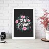 Quadro Decorativo Girl Power - Branco - 20x30cm - 1