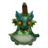 Incensário Cascata Dragão Baby Verde 12 cm Resina - 2