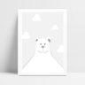 Quadro Decorativo Urso Polar - Branco - 20x30cm - 1