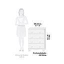 Ver imagem 3 de Cômoda Infantil 4 Gavetas 100% MDF Mimo Espresso Móveis