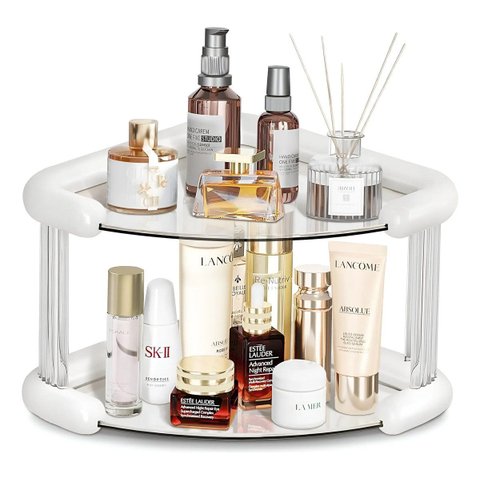 Organizador de Canto Acrilico 2 Andares Maquiagem Perfume