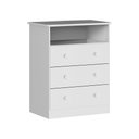 Ver imagem 2 de Cômoda Infantil 3 Gavetas 100% MDF Smim New Branco/Brilho