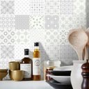 Ver imagem 1 de Papel de Parede Azulejo Aveiro - Cinza Claro