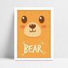 Quadro Decorativo Bear - Branco - 30x40cm - 1