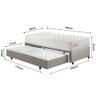Bicama Box Solteiro Ecoflex 88x188x61cm com Cama Auxiliar e Colchão Ecoline Espuma D33 Firme - 2