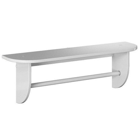 Prateleira com Suporte em MDF Decor Branco/Brilho