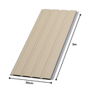 Ver imagem 3 de Kit 2 Placa Painel Ripado Slim Pvc Premium 20x3m Decorativo