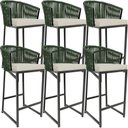 Ver imagem 1 de Kit 06 Banqueta Para Área Gourmet Cozinha Varanda Corda Náutica Sunset D04 Verde - Lyam Decor