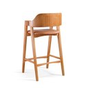 Ver mais imagens de Kit 4 Banquetas de Madeira Maciça Estofadas Gaia Caramelo