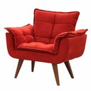 Ver imagem 1 de Poltrona Decorativa Opala Pé Palito - Vermelha