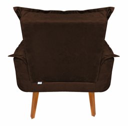 Poltrona Decorativa Opala Pés Palito - Marrom - 5 Poltrona Decorativa Opala Pés Palito - Marrom - 5