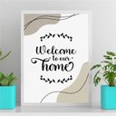 Ver imagem 2 de Quadro Welcome To Our Home 24x18cm - com vidro:Madeira branca