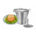 Ver imagem 1 de Cuscuzeira hotel com base 2,5lt I 26cm I Abc Alumínio I Polida 