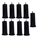Ver imagem 5 de Kit 8 Pés e 4 Rodízio Preto para Cama Box 13 Cm Altura