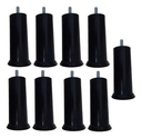 Ver imagem 5 de Kit 8 Pés e 4 Rodízio Preto para Cama Box 13 Cm Altura