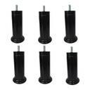 Ver imagem 3 de Kit 8 Pés e 4 Rodízio Preto para Cama Box 13 Cm Altura