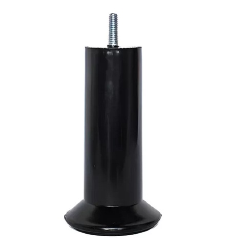 Kit 8 Pés e 4 Rodízio Preto para Cama Box 13 Cm Altura