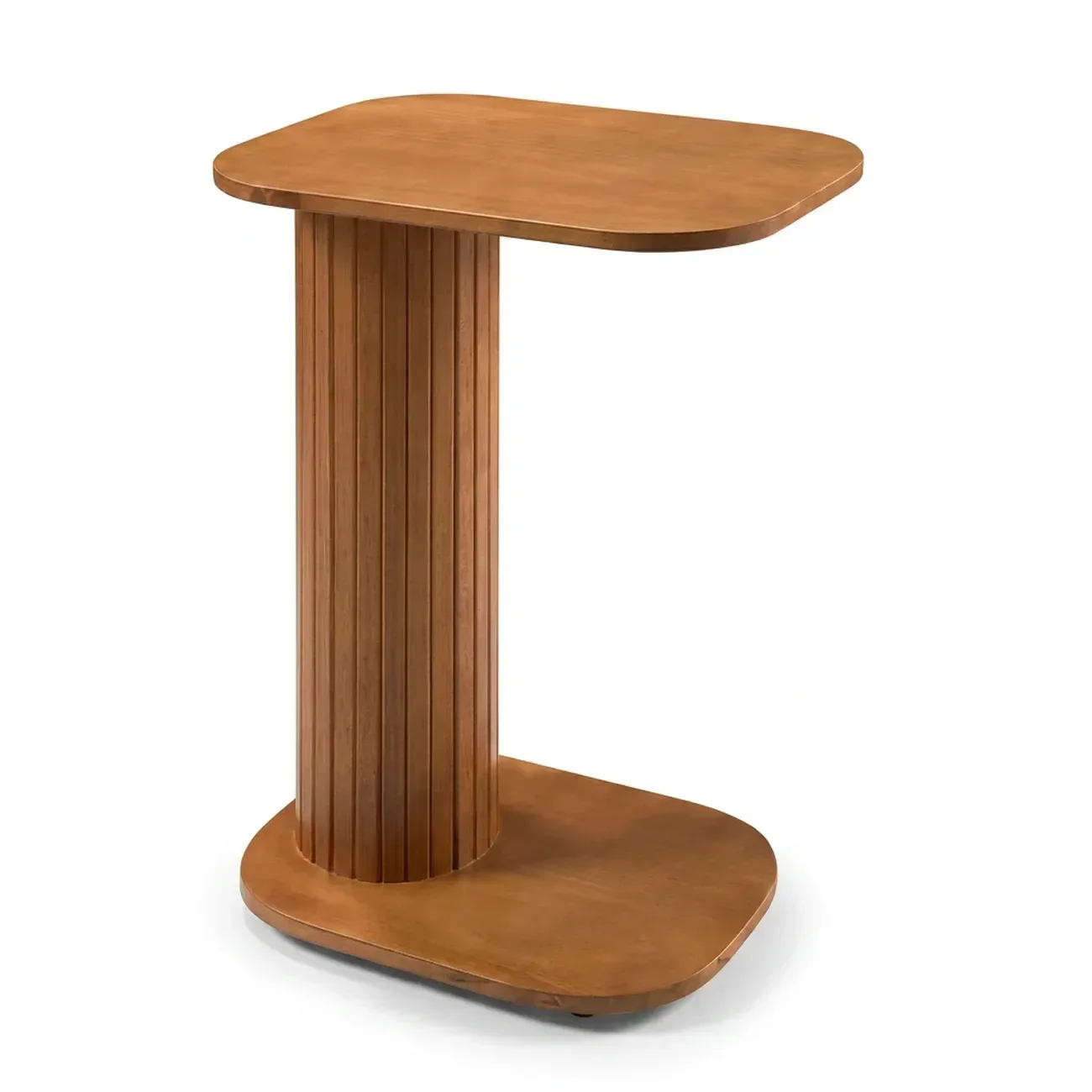 Ver imagem 2 de Mesa Lateral em Madeira Maciça Aurora Castanho