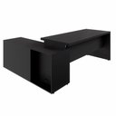 Ver imagem 3 de Mesa em L para Escritório com Armário Lateral Mesa Dinâmica 150cm 3 Gavetas Preto F5 Office