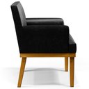 Ver mais imagens de Kit 2 Poltronas Decorativas Para Sala De Estar E Recepção Beatriz W01 Couríssimo Preto - Lyam