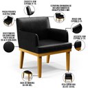 Ver imagem 5 de Kit 2 Poltronas Decorativas Para Sala De Estar E Recepção Beatriz W01 Couríssimo Preto - Lyam