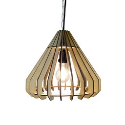 Lustre Luminária Pendente de Madeira MDF Mod. Slim - 1