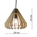 Ver imagem 4 de Lustre Luminária Pendente de Madeira MDF Mod. Slim