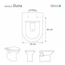 Ver imagem 3 de Tampa de Vaso Duna Branco para bacia Deca Com Ferragem Dourada