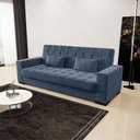 Ver imagem 7 de Sofá Cama 2 Lugares Para Sala De Estar Suede Azul Marinho