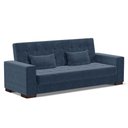 Ver imagem 1 de Sofá Cama 2 Lugares Para Sala De Estar Suede Azul Marinho